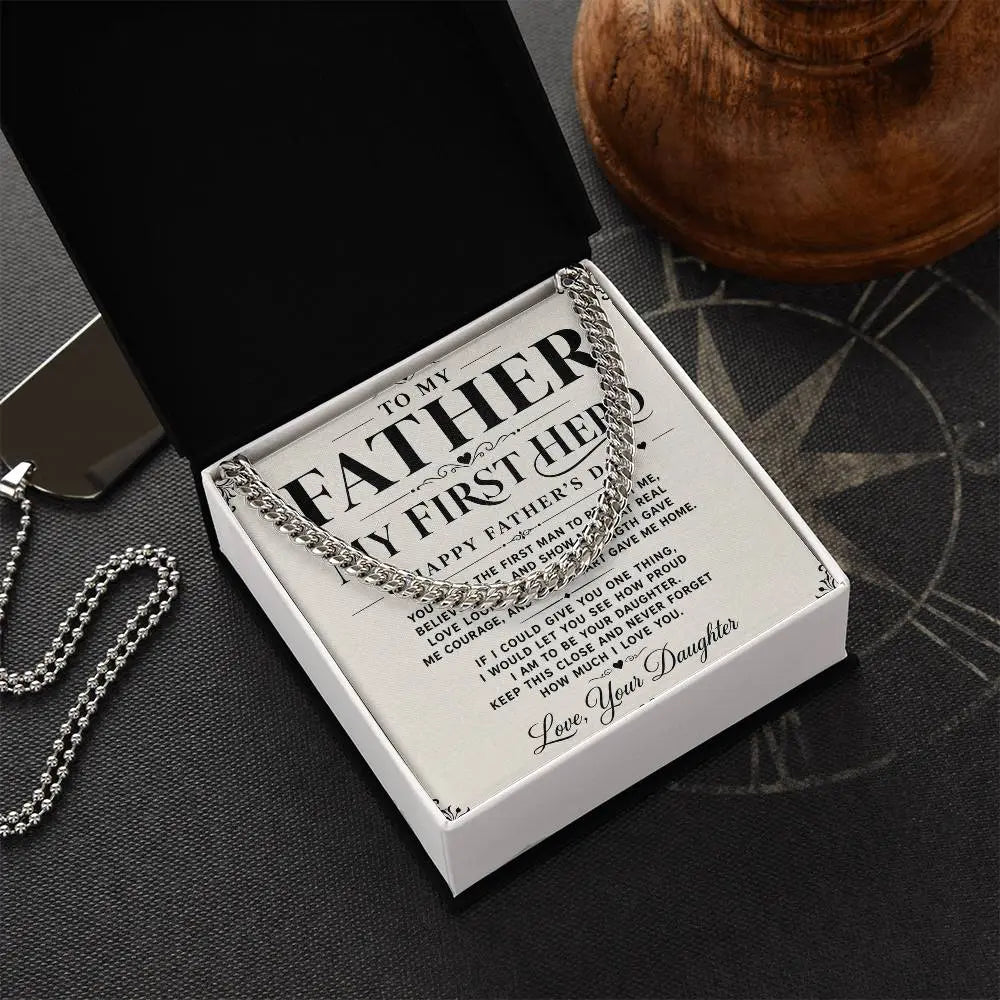 To My Father Necklace   - Happy Father’s Day Gift ShineOn Fulfillment