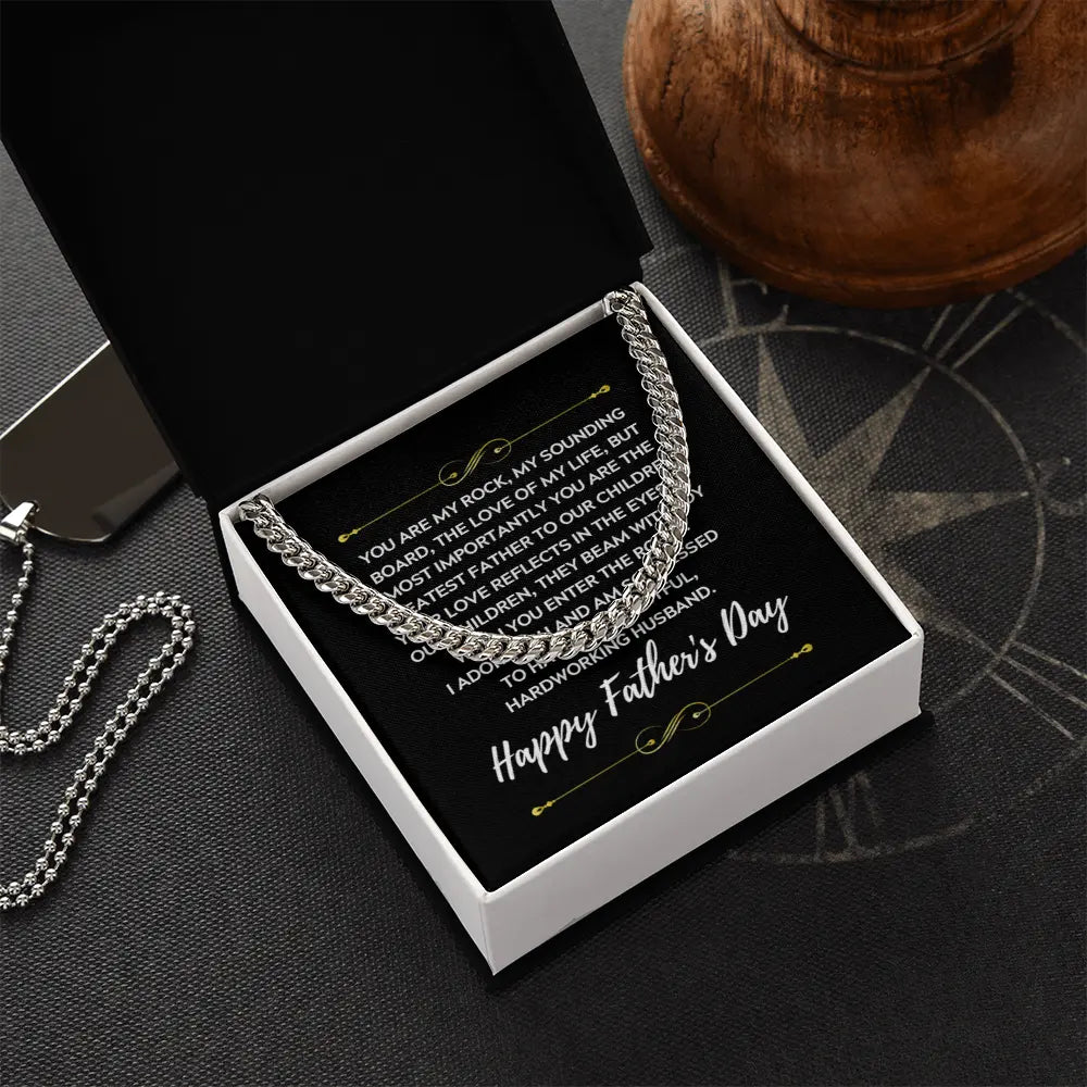 Happy Father's Day Gift for Husband from Wife, “Greatest Father to Our Children” Message Card Jewelry ShineOn Fulfillment