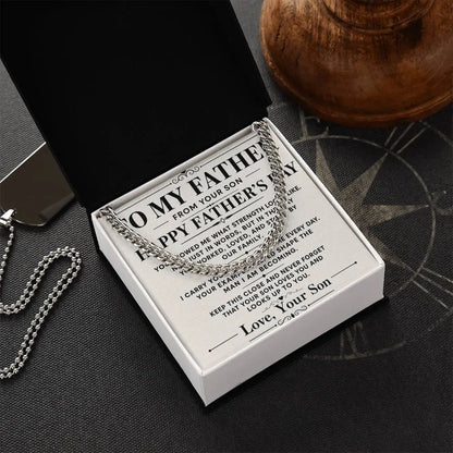 To My Father Necklace  - Happy Father’s Day Gift ShineOn Fulfillment