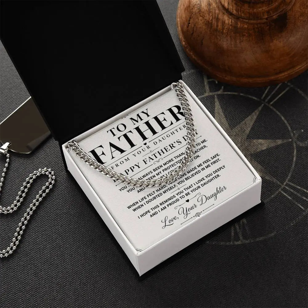 To My Father Necklace   - Happy Father’s Day Gift ShineOn Fulfillment