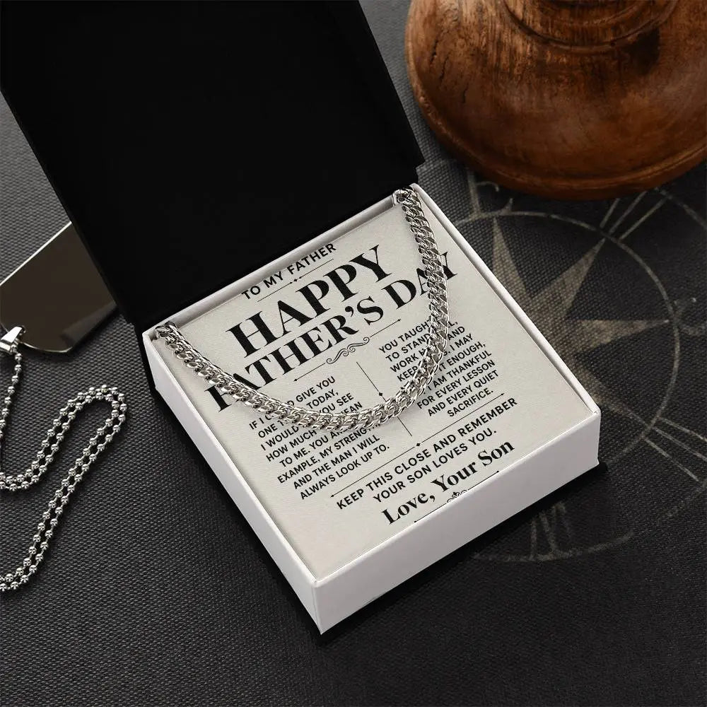 To My Father Necklace From  - Happy Father’s Day Gift ShineOn Fulfillment