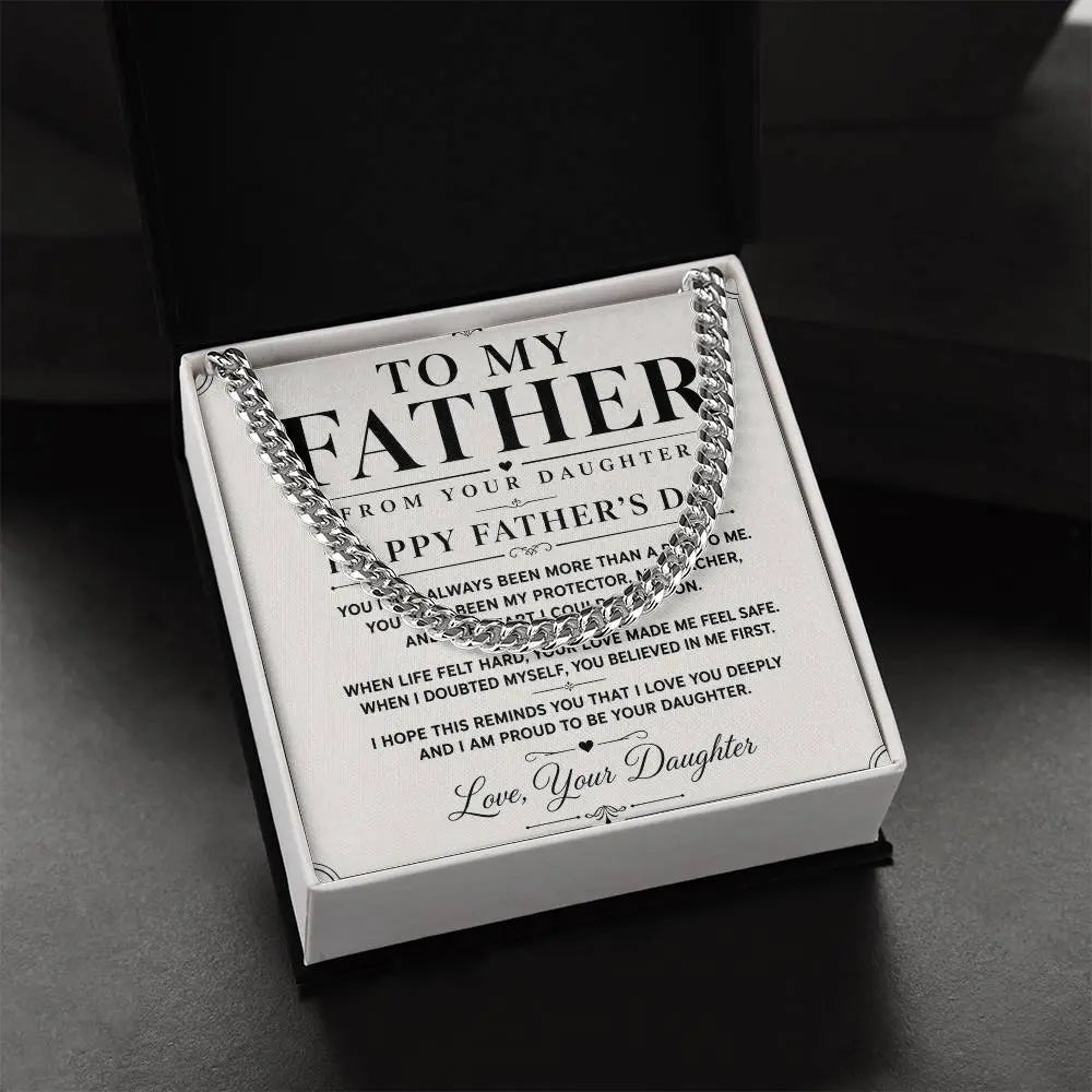 To My Father Necklace   - Happy Father’s Day Gift ShineOn Fulfillment