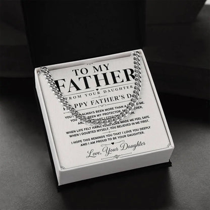 To My Father Necklace   - Happy Father’s Day Gift ShineOn Fulfillment