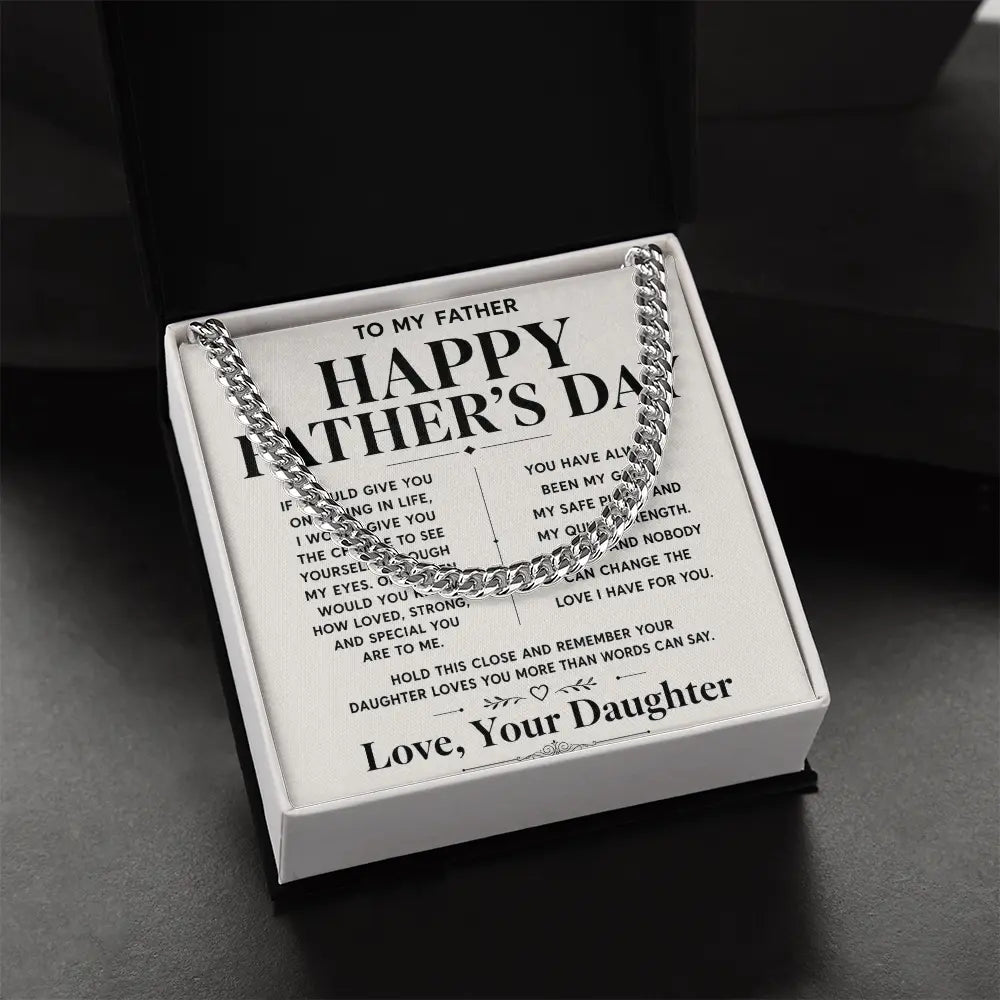 To My Father Necklace  - Happy Father's Day Gift ShineOn Fulfillment