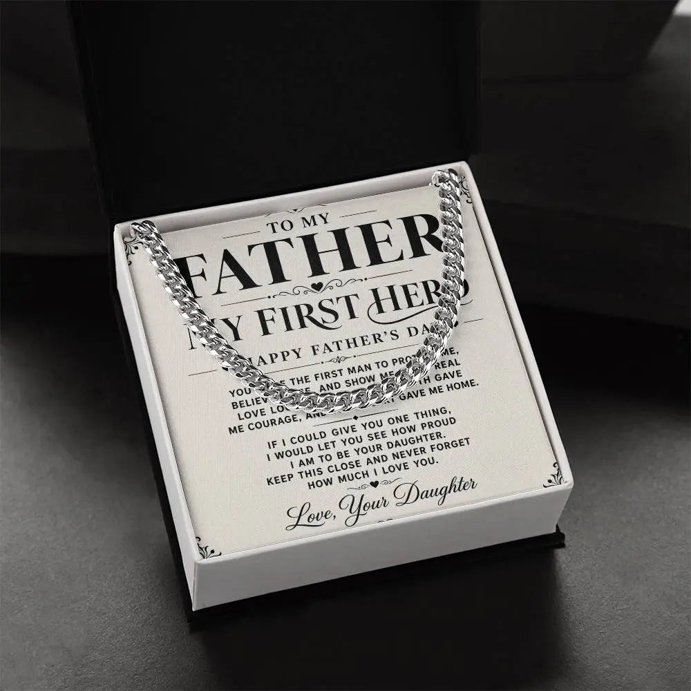 To My Father Necklace   - Happy Father’s Day Gift ShineOn Fulfillment