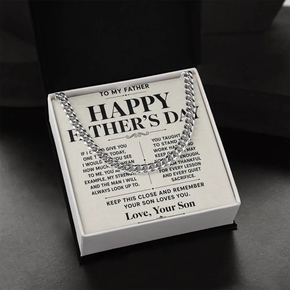 To My Father Necklace From  - Happy Father’s Day Gift ShineOn Fulfillment