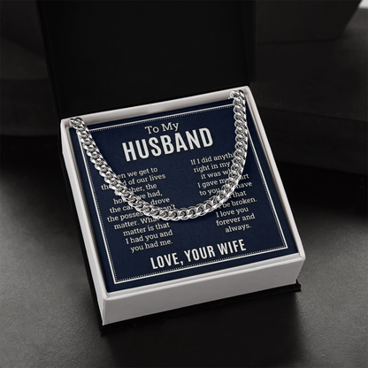 The Unbreakable Bond Husband Necklace: A Gift That Celebrates a Lifetime of Love