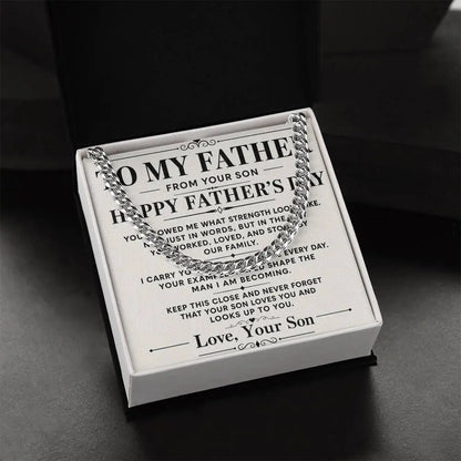 To My Father Necklace  - Happy Father’s Day Gift ShineOn Fulfillment