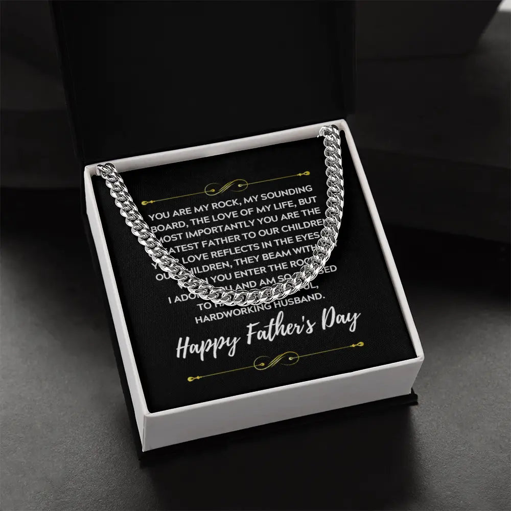 Happy Father's Day Gift for Husband from Wife, “Greatest Father to Our Children” Message Card Jewelry ShineOn Fulfillment