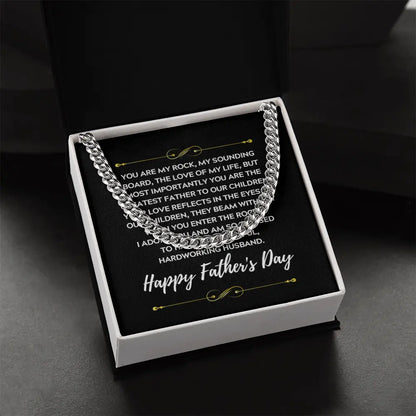 Happy Father's Day Gift for Husband from Wife, “Greatest Father to Our Children” Message Card Jewelry ShineOn Fulfillment