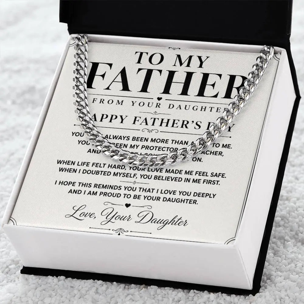 To My Father Necklace   - Happy Father’s Day Gift ShineOn Fulfillment