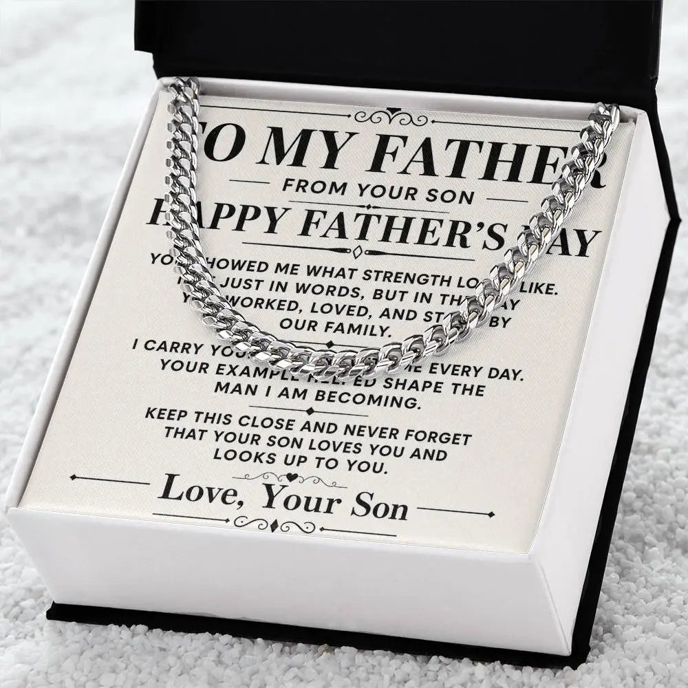 To My Father Necklace  - Happy Father’s Day Gift ShineOn Fulfillment