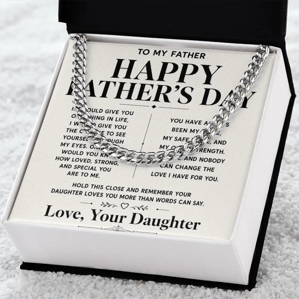 To My Father Necklace  - Happy Father's Day Gift ShineOn Fulfillment