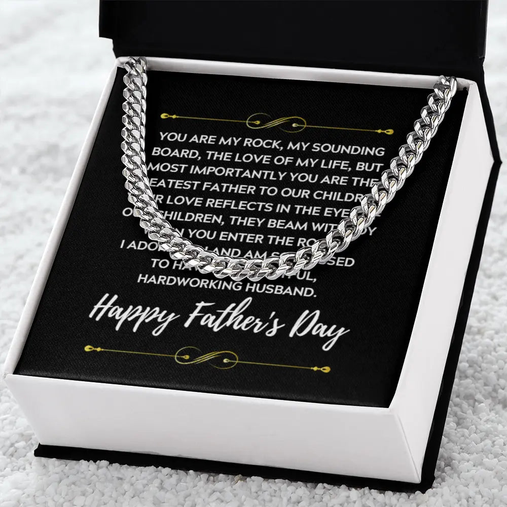 Happy Father's Day Gift for Husband from Wife, “Greatest Father to Our Children” Message Card Jewelry ShineOn Fulfillment
