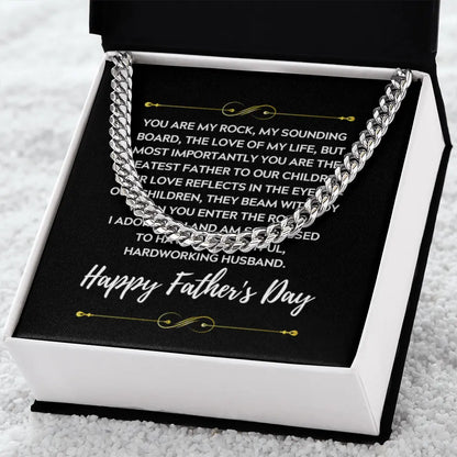 Happy Father's Day Gift for Husband from Wife, “Greatest Father to Our Children” Message Card Jewelry ShineOn Fulfillment