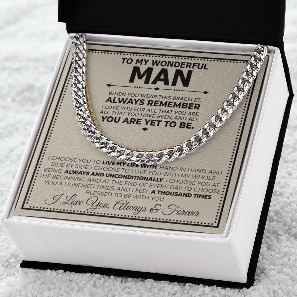 The Forever Husband Cuban Link Chain: A Gift That Reminds Him He's Loved in Every Chapter of Your Life