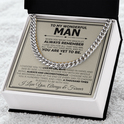 The Forever Husband Cuban Link Chain: A Gift That Reminds Him He's Loved in Every Chapter of Your Life