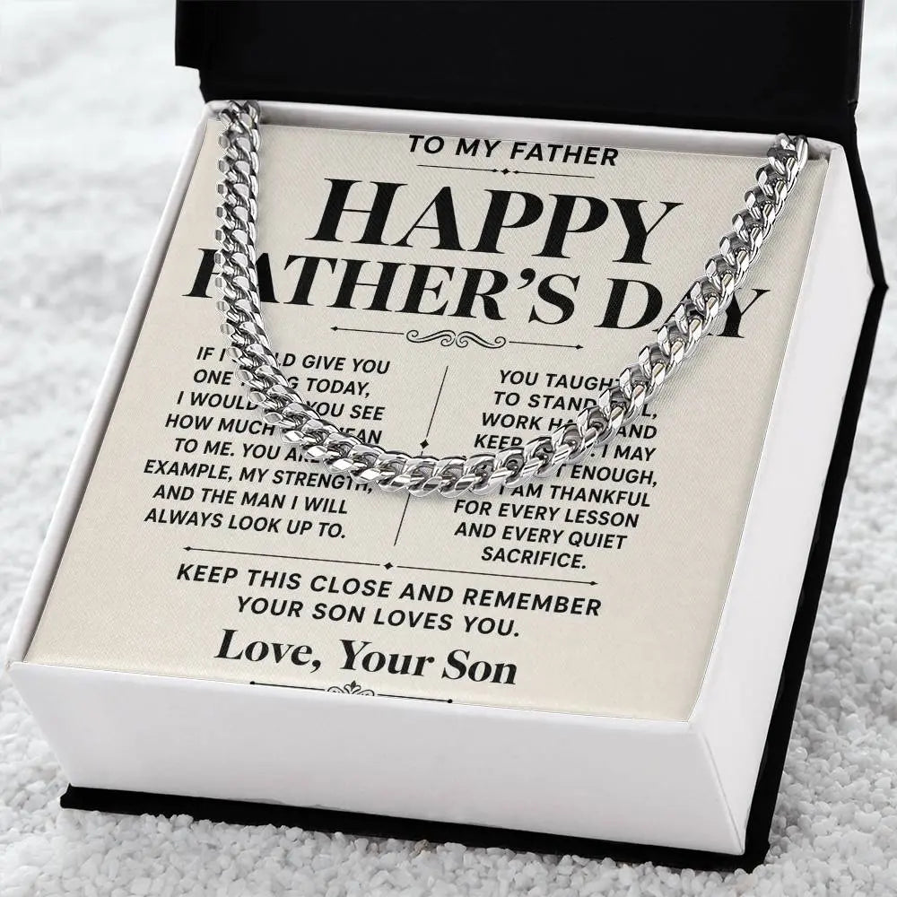 To My Father Necklace From  - Happy Father’s Day Gift ShineOn Fulfillment