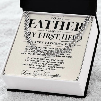 To My Father Necklace   - Happy Father’s Day Gift ShineOn Fulfillment