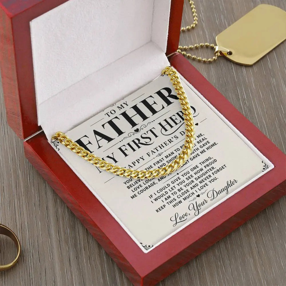To My Father Necklace   - Happy Father’s Day Gift ShineOn Fulfillment