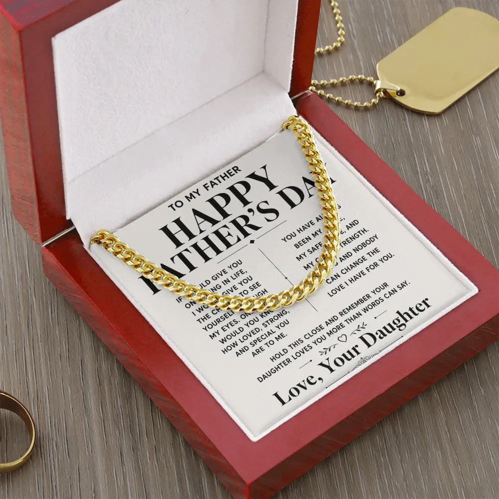 To My Father Necklace  - Happy Father's Day Gift ShineOn Fulfillment