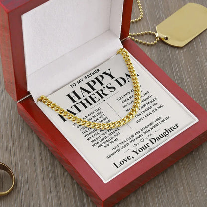 To My Father Necklace  - Happy Father's Day Gift ShineOn Fulfillment