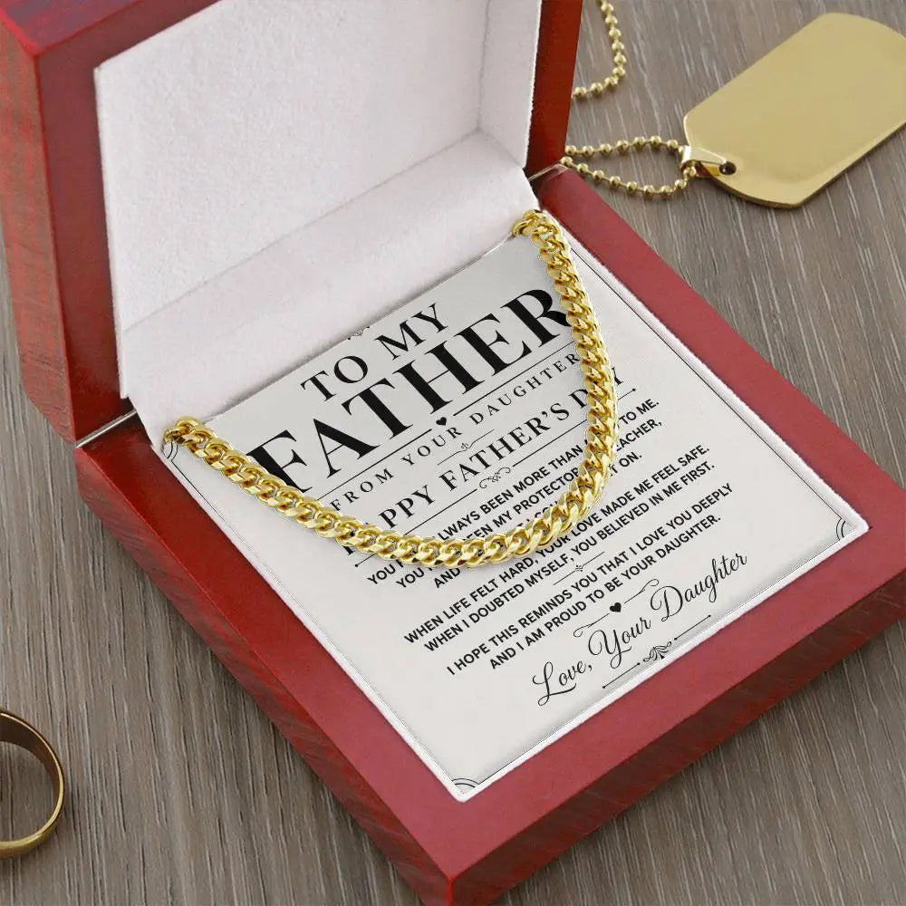To My Father Necklace   - Happy Father’s Day Gift ShineOn Fulfillment