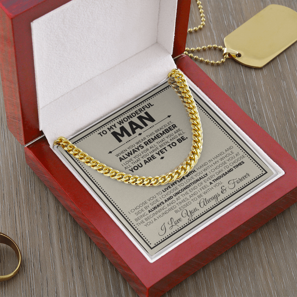 The Forever Husband Cuban Link Chain: A Gift That Reminds Him He's Loved in Every Chapter of Your Life