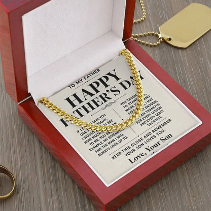 To My Father Necklace From  - Happy Father’s Day Gift ShineOn Fulfillment