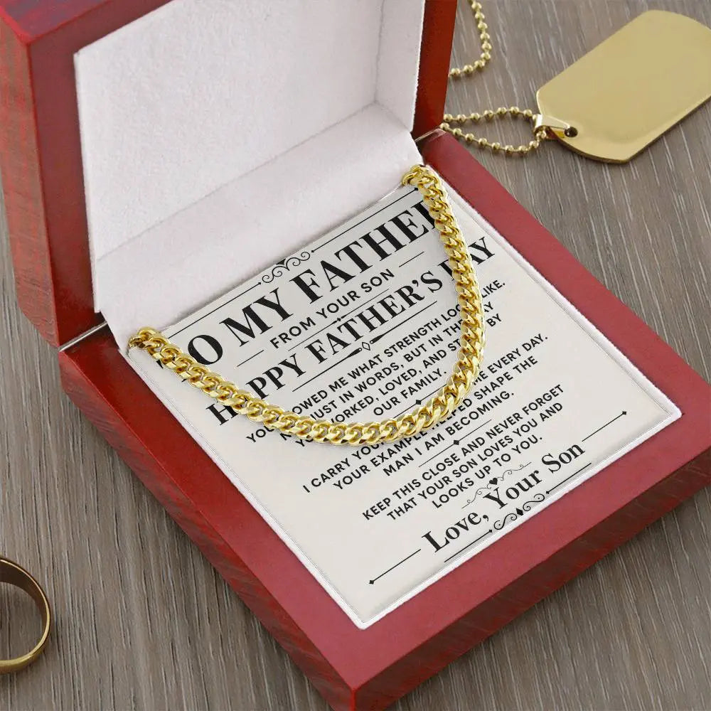To My Father Necklace  - Happy Father’s Day Gift ShineOn Fulfillment