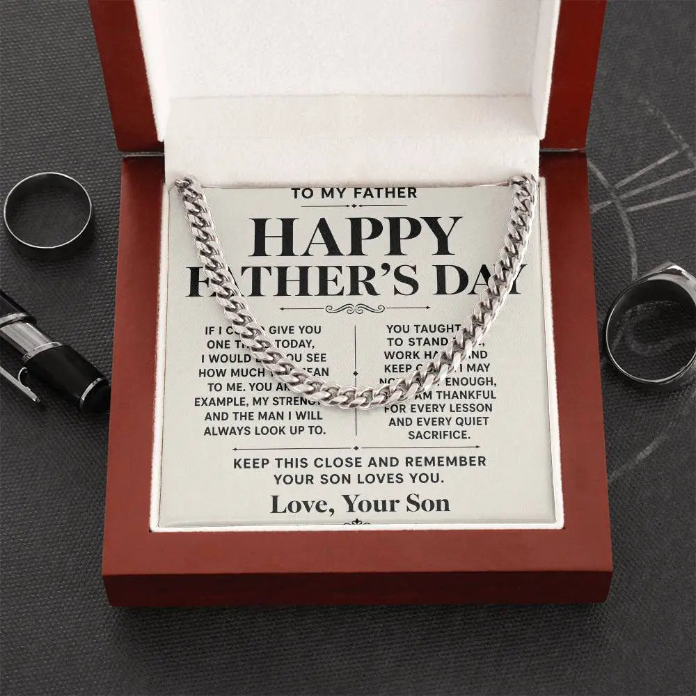 To My Father Necklace From  - Happy Father’s Day Gift ShineOn Fulfillment
