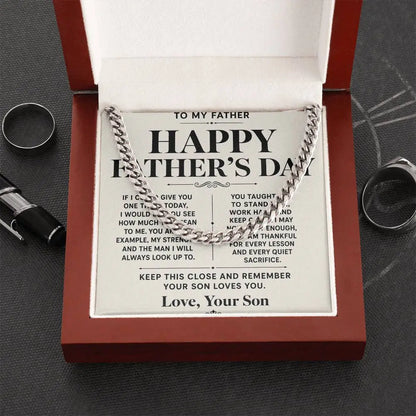 To My Father Necklace From  - Happy Father’s Day Gift ShineOn Fulfillment