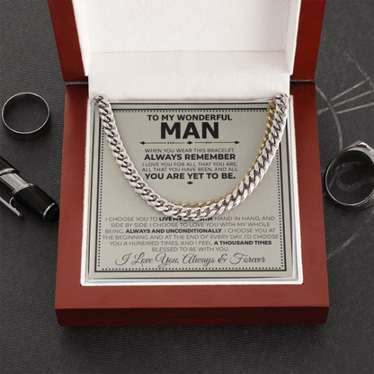 The Forever Husband Cuban Link Chain: A Gift That Reminds Him He's Loved in Every Chapter of Your Life
