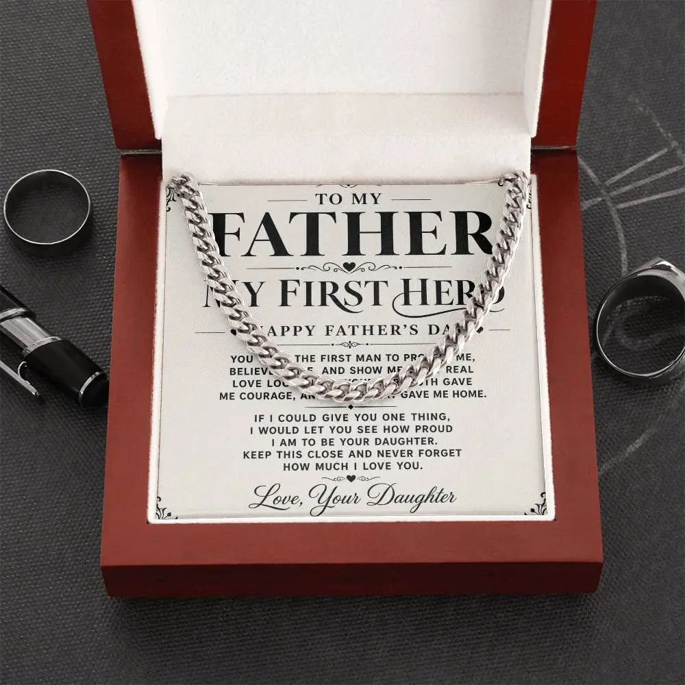 To My Father Necklace   - Happy Father’s Day Gift ShineOn Fulfillment