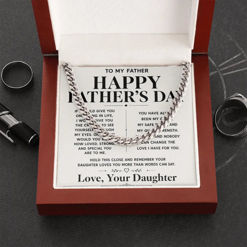 To My Father Necklace  - Happy Father's Day Gift ShineOn Fulfillment