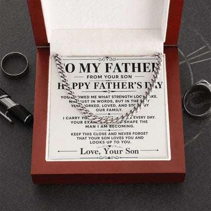 To My Father Necklace  - Happy Father’s Day Gift ShineOn Fulfillment
