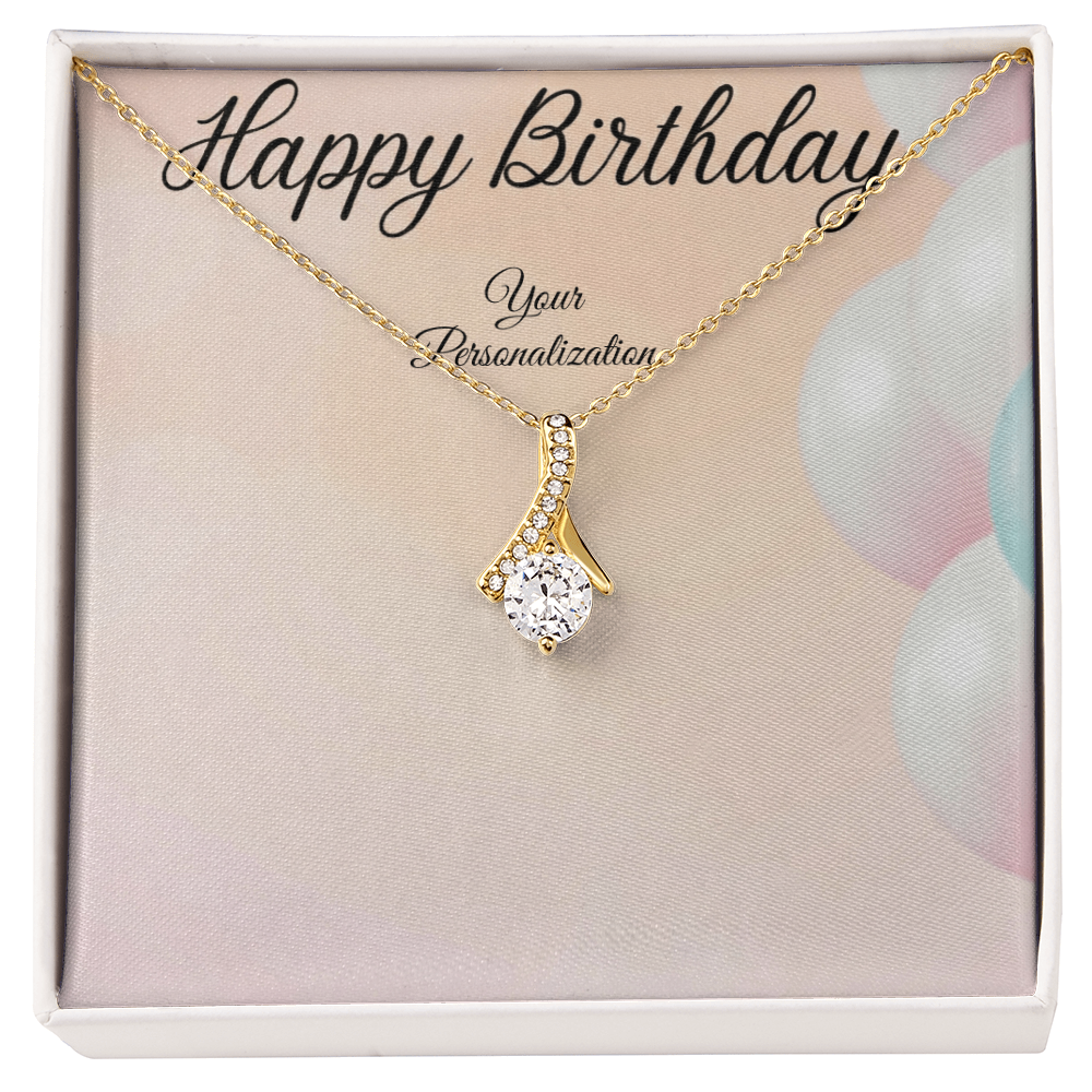 Happy Birthday Alluring Beauty Necklace for Wife, Girlfriend, Daughter, Mom, Niece, Sister & Soulmate