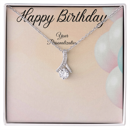 Happy Birthday Alluring Beauty Necklace for Wife, Girlfriend, Daughter, Mom, Niece, Sister & Soulmate