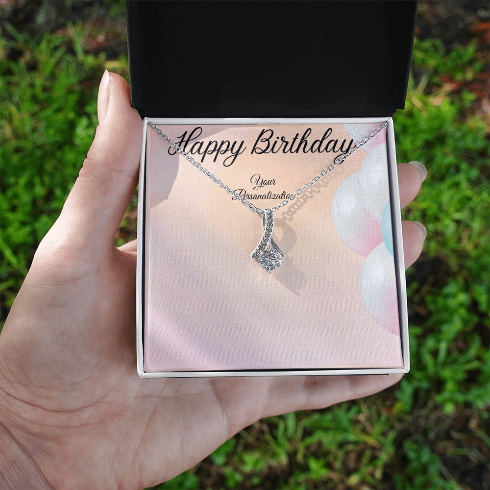 Happy Birthday Alluring Beauty Necklace for Wife, Girlfriend, Daughter, Mom, Niece, Sister & Soulmate