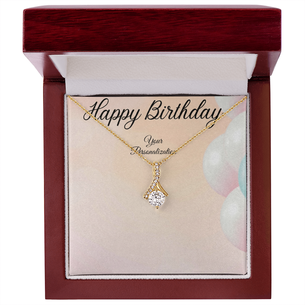 Happy Birthday Alluring Beauty Necklace for Wife, Girlfriend, Daughter, Mom, Niece, Sister & Soulmate