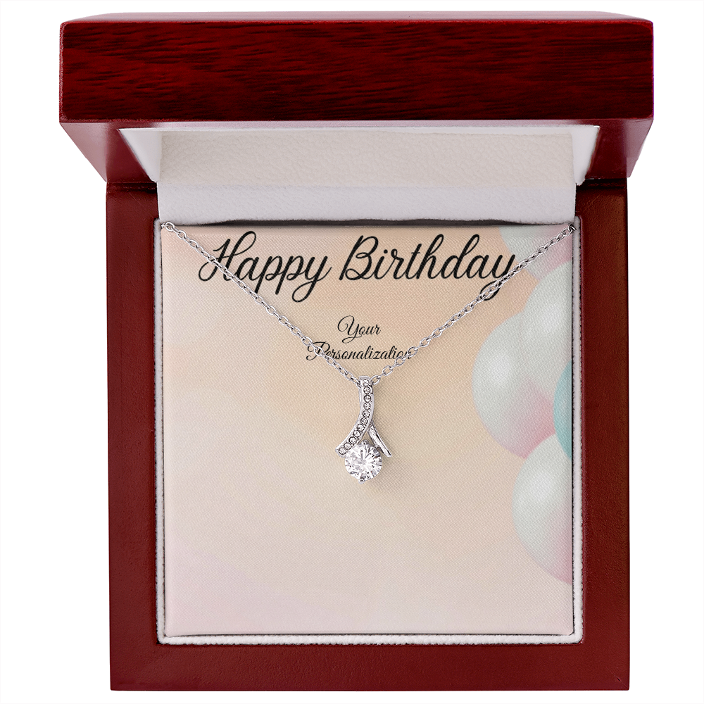 Happy Birthday Alluring Beauty Necklace for Wife, Girlfriend, Daughter, Mom, Niece, Sister & Soulmate