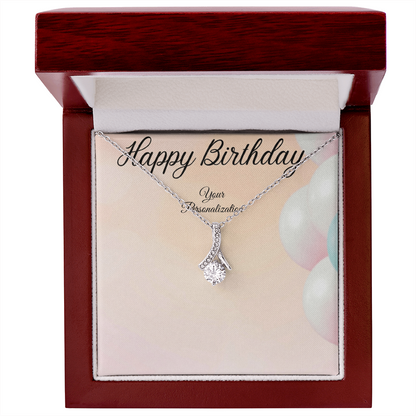Happy Birthday Alluring Beauty Necklace for Wife, Girlfriend, Daughter, Mom, Niece, Sister & Soulmate
