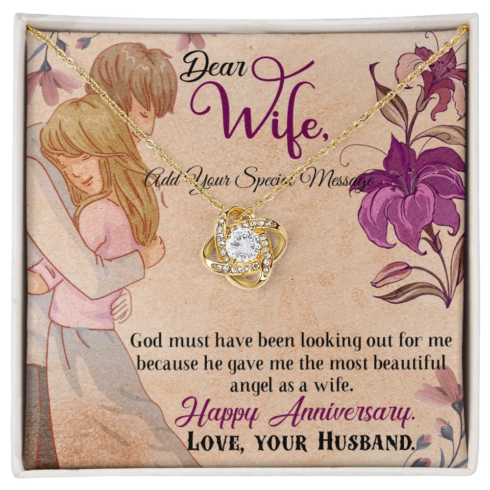 To My Wife Necklace From Husband - Forever Love Message Card Gift ShineOn Fulfillment