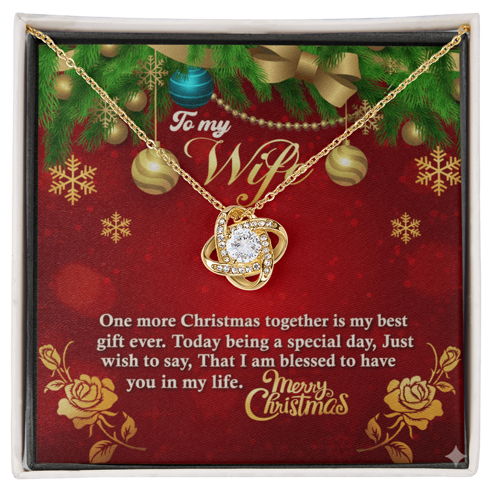 To My Wife — Christmas Love Knot Necklace