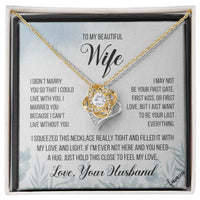 To My Beautiful Wife – “Last Everything” Heart Necklace & Message Card (From Husband)