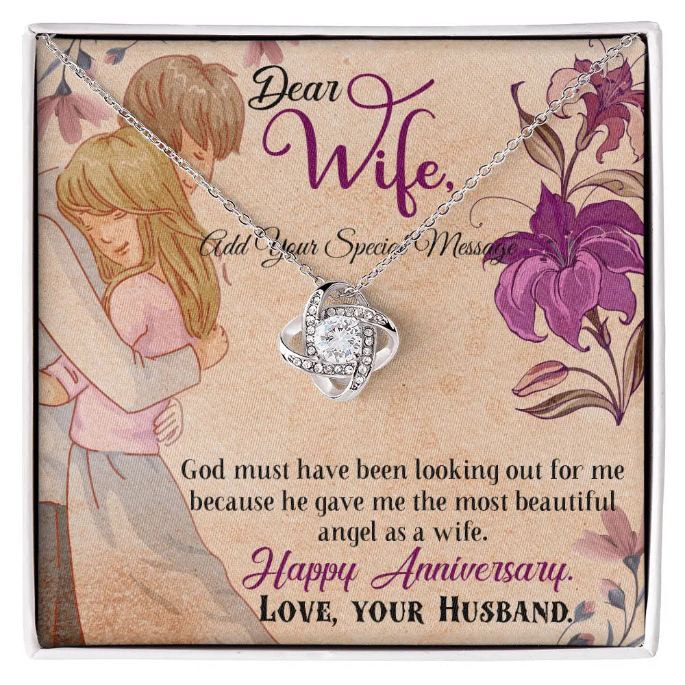 To My Wife Necklace From Husband - Forever Love Message Card Gift ShineOn Fulfillment