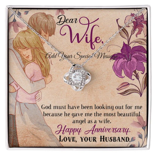 To My Wife Necklace From Husband - Forever Love Message Card Gift ShineOn Fulfillment