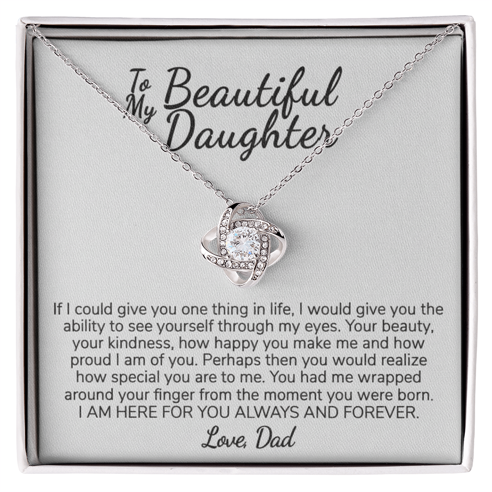 To My Beautiful Daughter from Dad | Always and Forever Message Card Gift