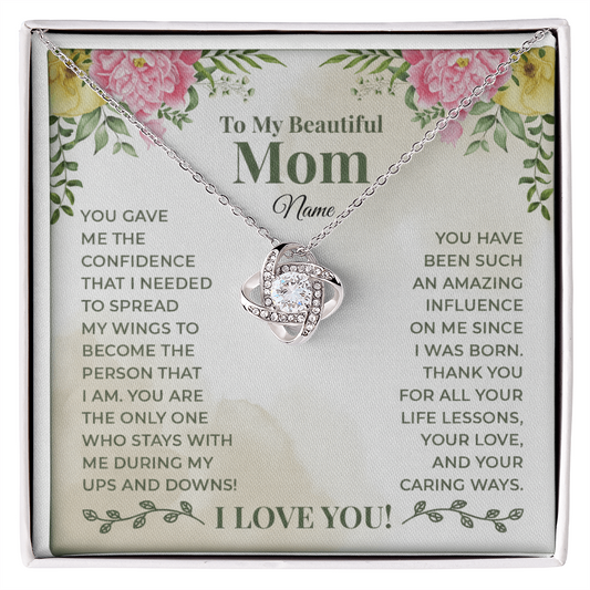 To My Beautiful Mom – Thank You for Shaping Who I Am Necklace