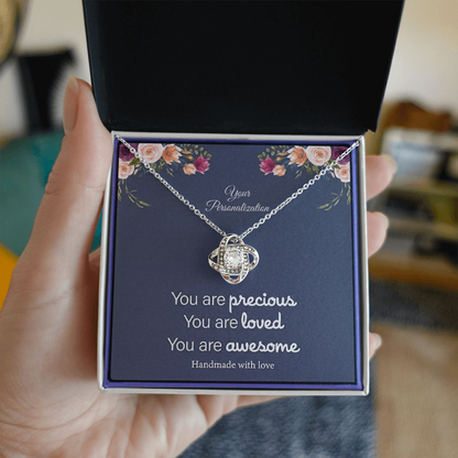 You Are Precious – To My Mom, Wife, Sister, Daughter, Girlfriend, Soulmate | Love Knot Necklace